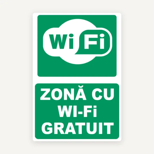 Indicator pentru zona cu wi-fi gratuit