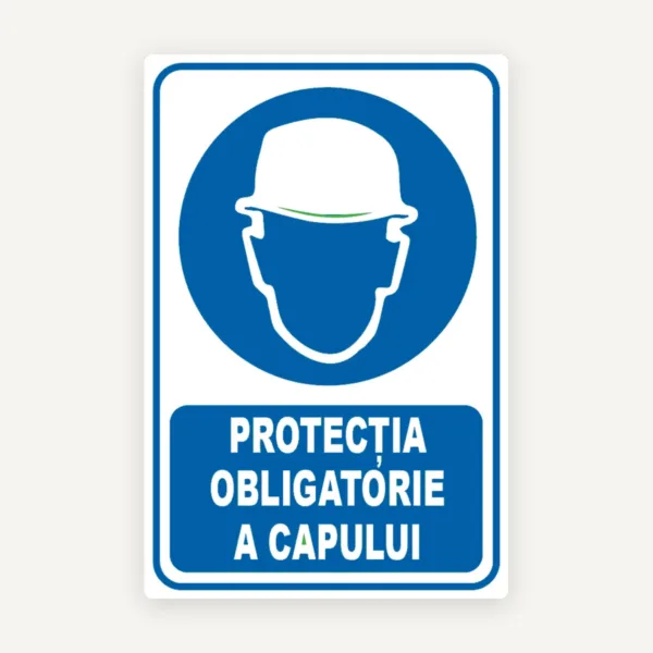 indicator protectia obligatorie a capului