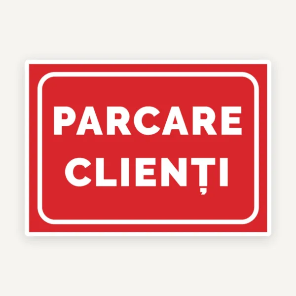 indicator rosu parcare clienti