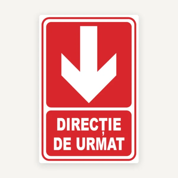 Indicator rosu pentru directie in jos