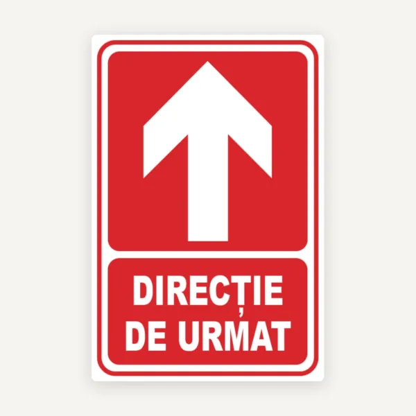 Indicator rosu pentru directie in sus