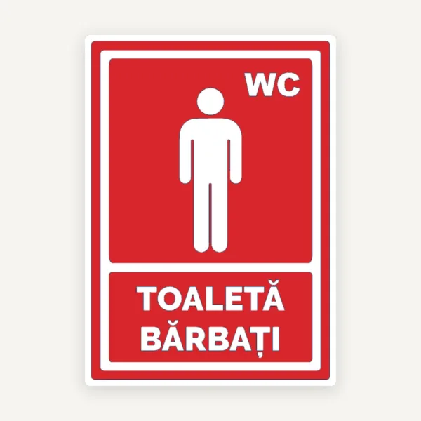 Indicator rosu  pentru wc toaleta barbati