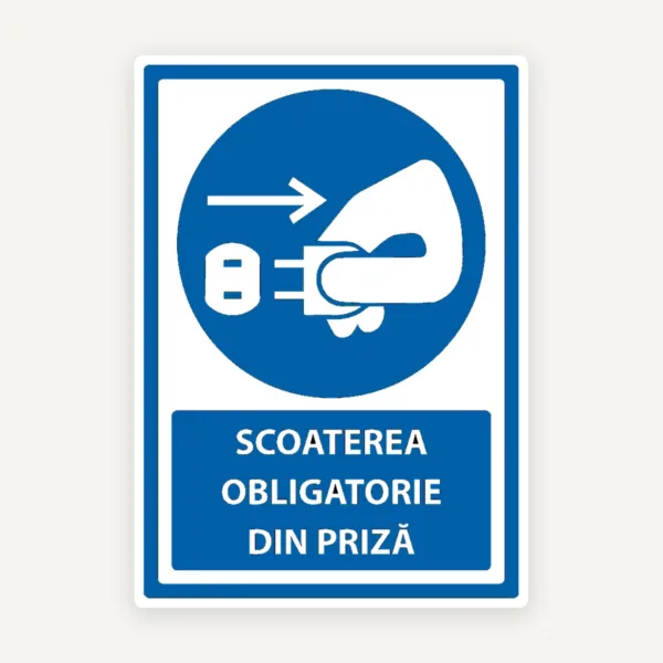 Indicator scoaterea obligatorie din priza