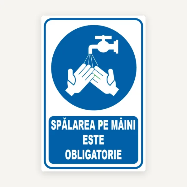 Indicator spalarea mainilor este obligatorie