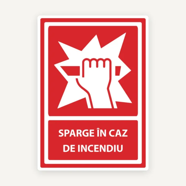 Indicator sparge in caz de incendiu