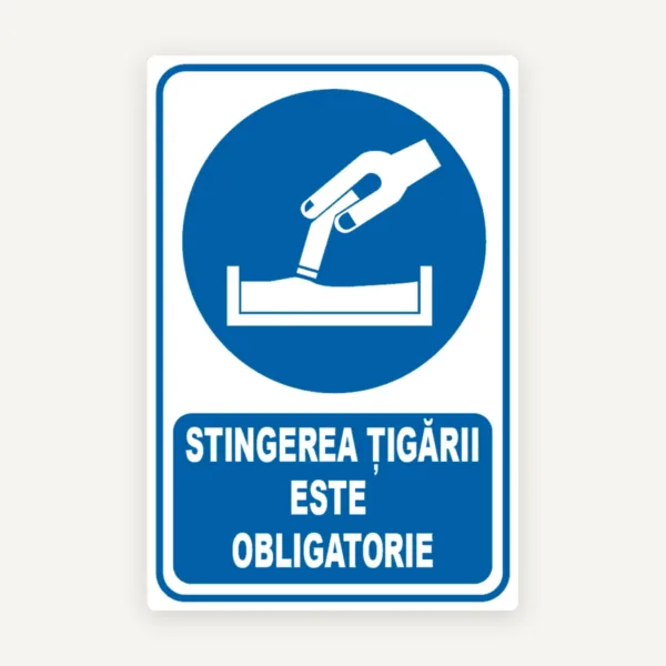 Indicator stingerea tigarii este obligatorie