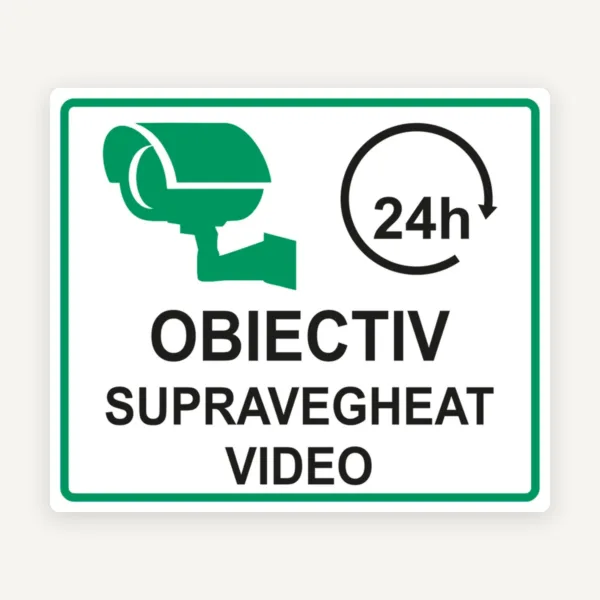 Indicator verde obiectiv supravegheat video