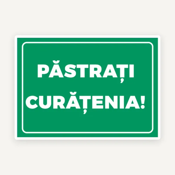 Indicator verde pastrati curatenia