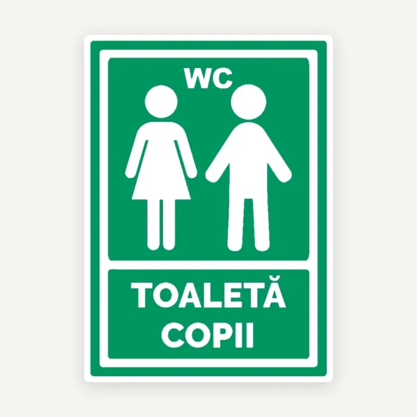 Indicator verde pentru  toaleta copii