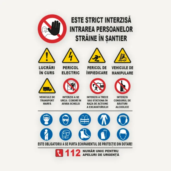 Panou este strict interzisa intrarea persoanelor straine in santier