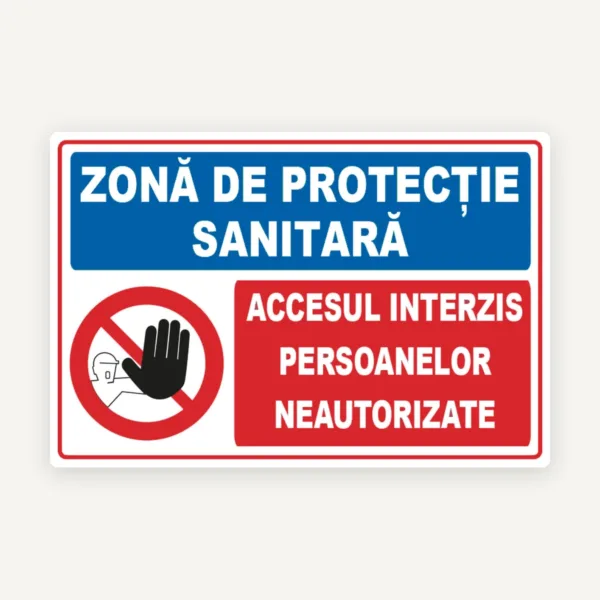 Panou pentru zona de protectie sanitara