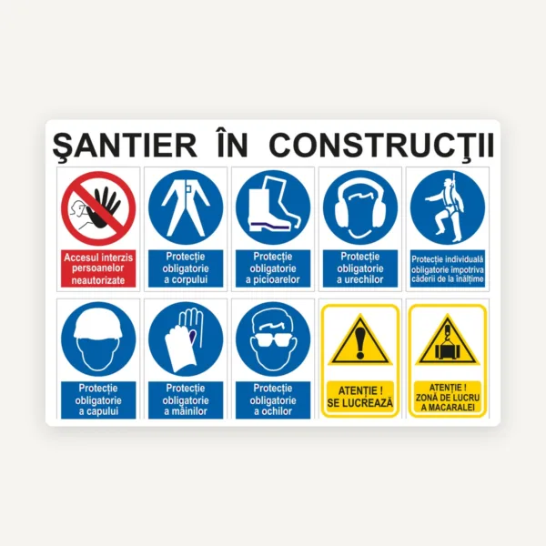 Panou santier in constructii