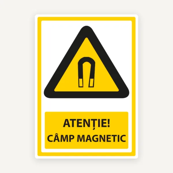 Indicator Câmp Magnetic Puternic - Plăcuță de Avertizare Vizibilă