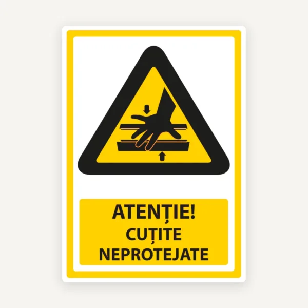 Indicator de Avertizare Atenție Cuțite Neprotejate