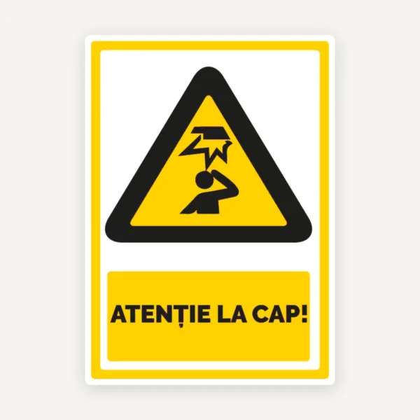 Indicator Atenție la Cap - Marcaj pentru Zone cu Înălțime Redusă