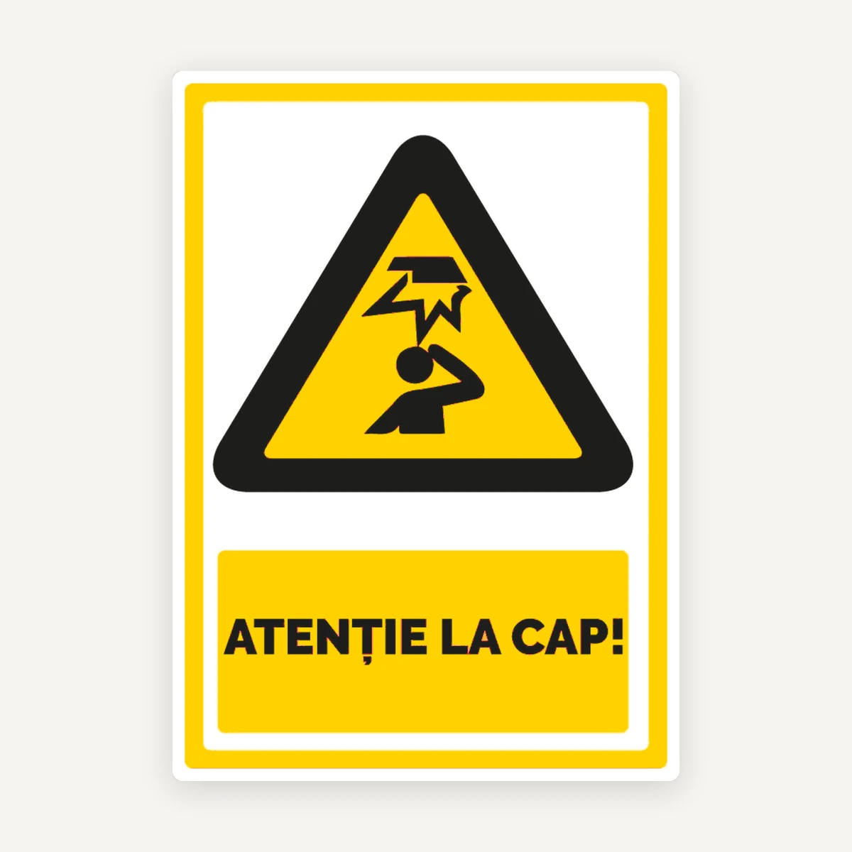 Indicator Atenție la Cap - Marcaj pentru Zone cu Înălțime Redusă