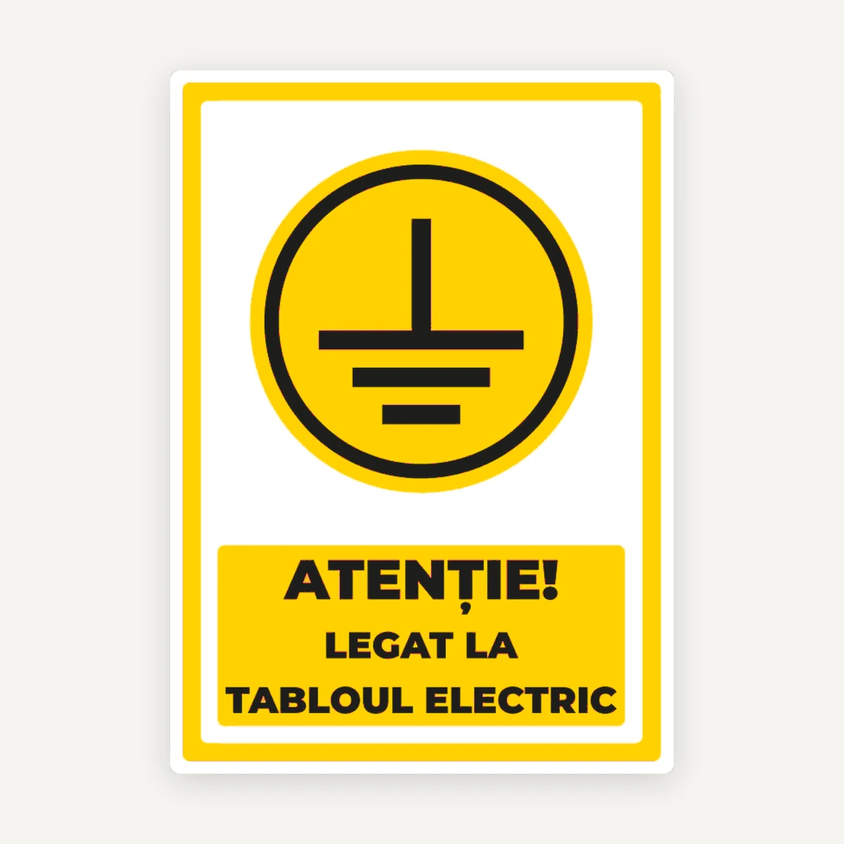 Indicator Atenție Tablou Electric - Semn de Avertizare pentru Siguranță