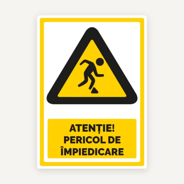 Indicator Pericol de Împiedicare - Semnalizare de Siguranță pentru Zone cu Risc