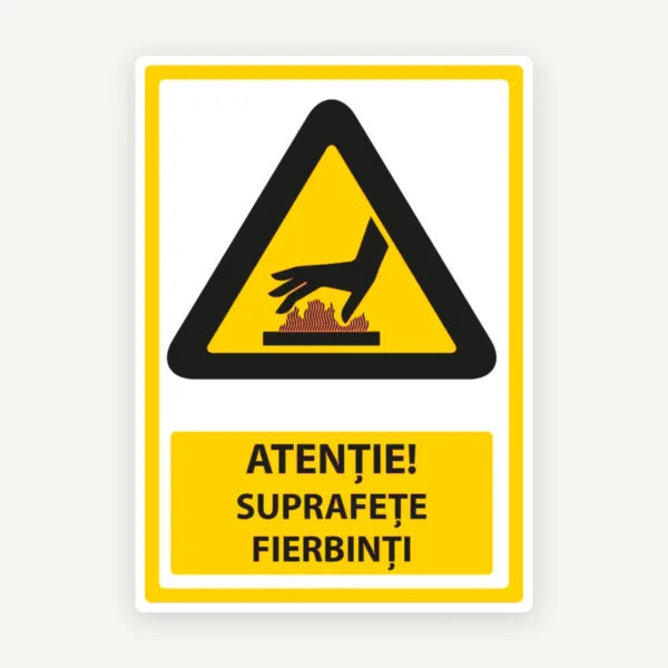 Indicator „Atenție! Suprafață Fierbinte” - Semnalizare de Avertizare și Siguranță