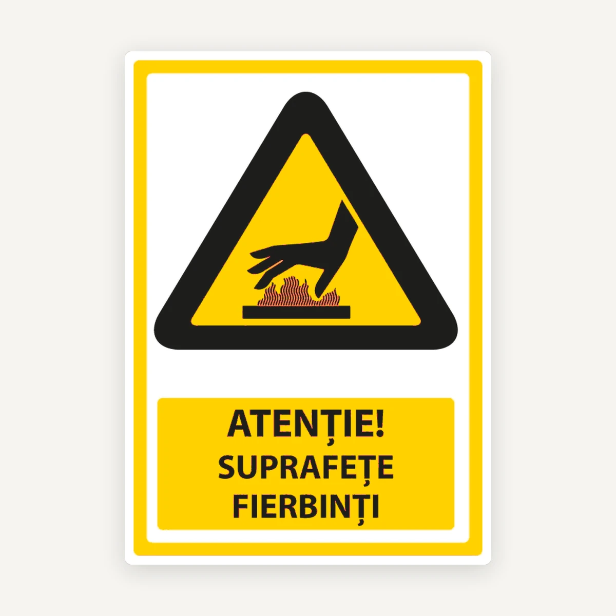 Indicator „Atenție! Suprafață Fierbinte” - Semnalizare de Avertizare și Siguranță