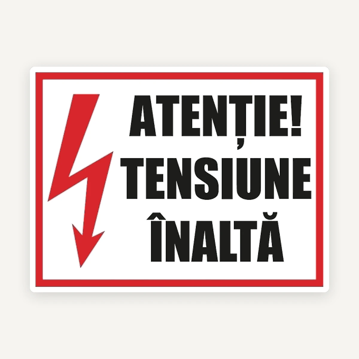 Indicator Atenție Tensiune Înaltă - Semnalizare de Siguranță pentru Instalații Electrice