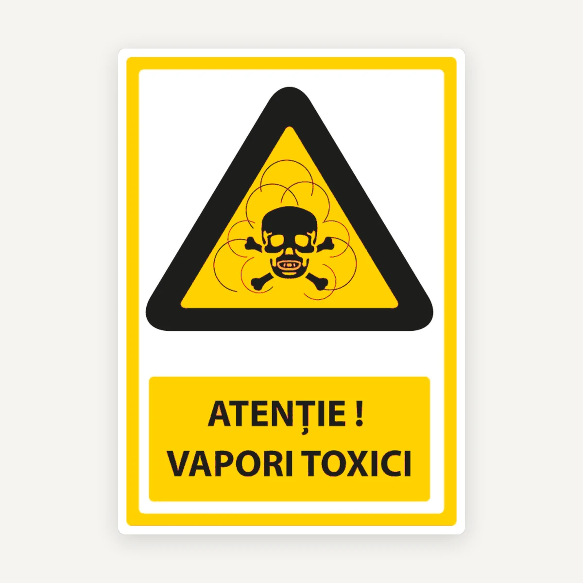 Indicator „Atenție - Vapori Toxici” | Semnalizare de Siguranță