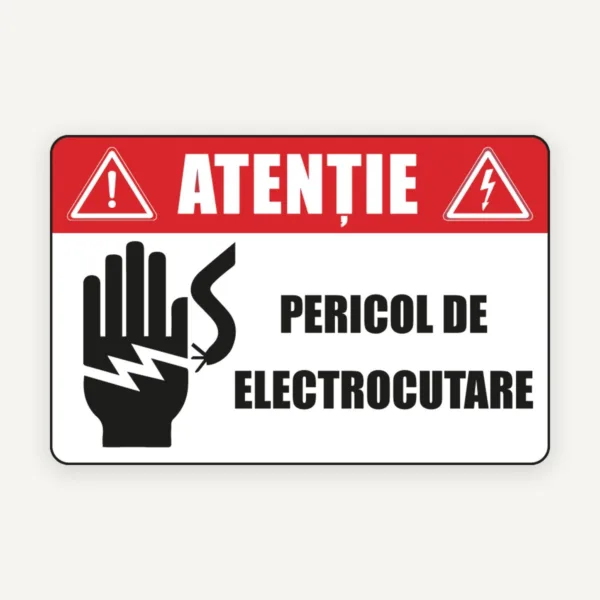 Indicator „Atenție - Pericol de Electrocutare” - Semnalizare de Siguranță Electrică