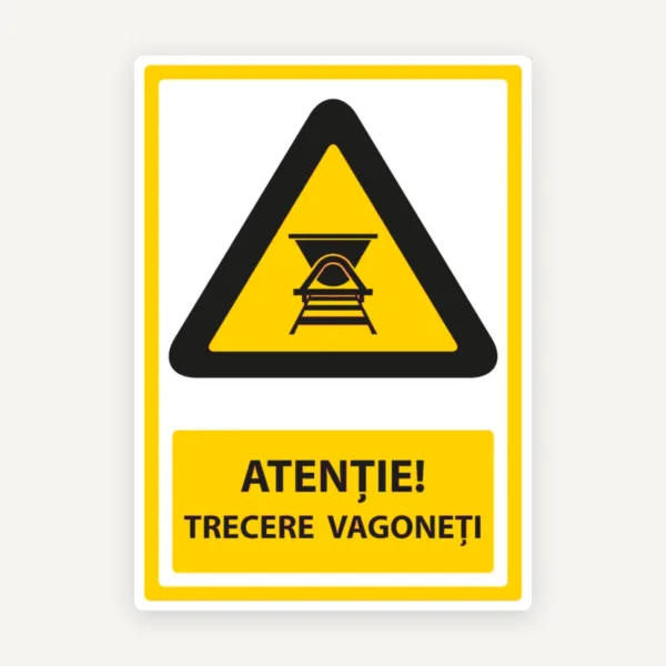 Indicator Atenție Trecere Vagonete - Semnalizare de Siguranță Feroviară