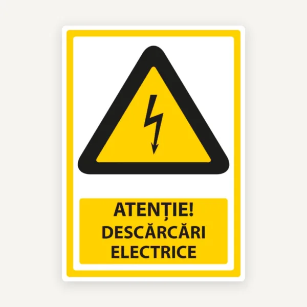 Indicator „Atenție - Descărcări Electrice” | Semnalizare Electrică de Siguranță
