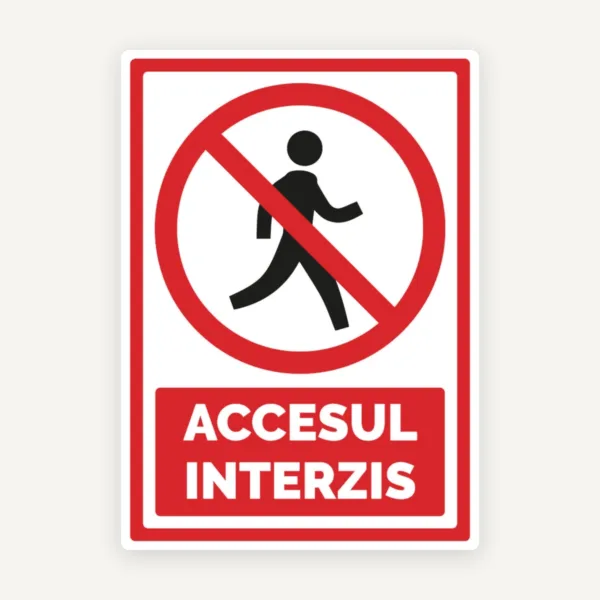 Indicator de securitate pentru accesul interzis