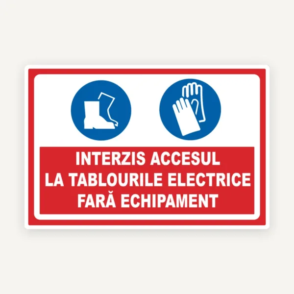 Indicator interzis accesul la tablourile electrice fara echipament