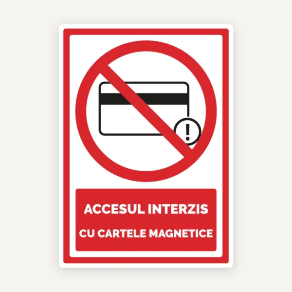 Indicator pentru accesul interzis cu cartele magnetice