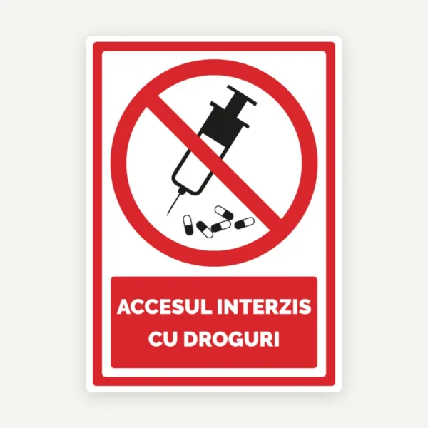 Indicator pentru accesul interzis cu droguri