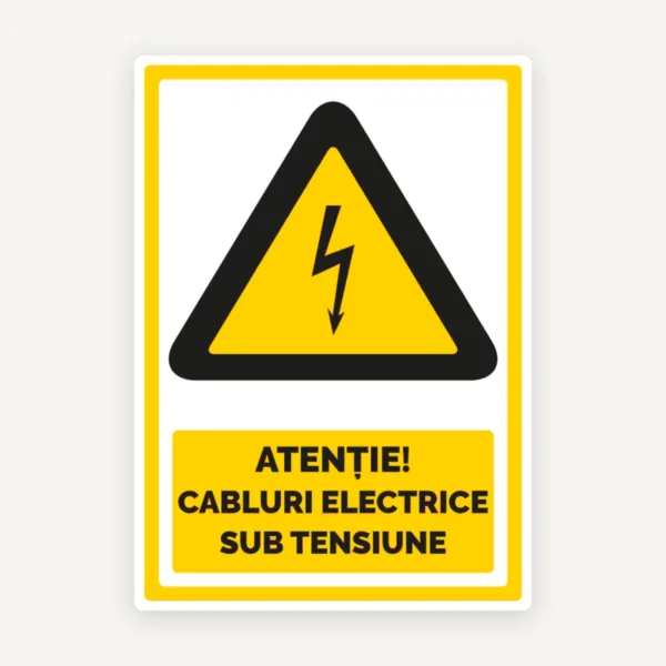 Indicator pentru atentie cabluri electrice sub tensiune