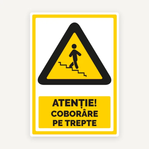Indicator pentru atentie coborare pe trepte