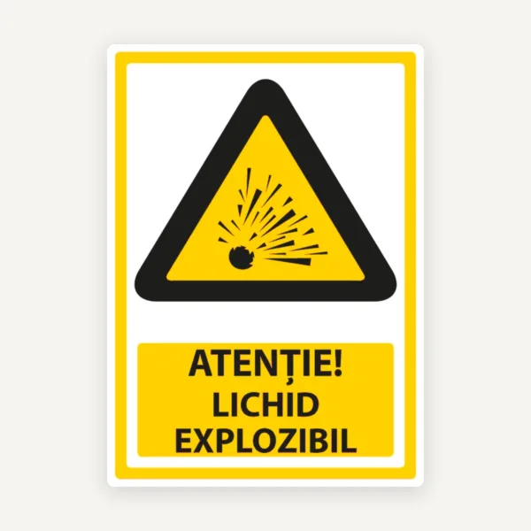 Indicator pentru atentie lichid exploziv