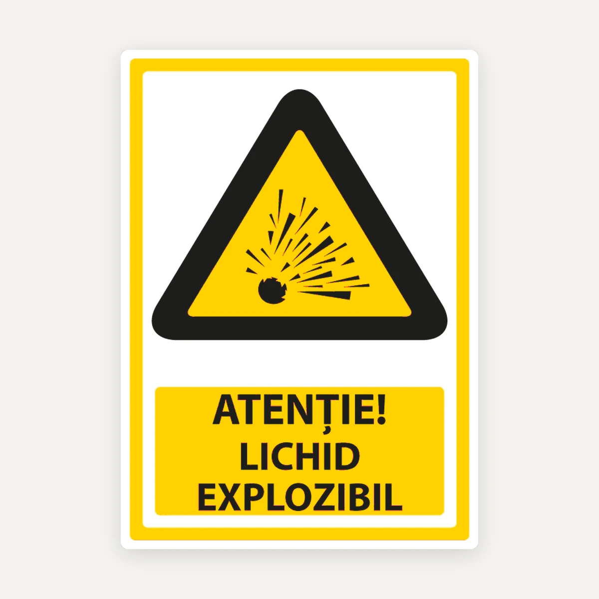 Indicator pentru atentie lichid exploziv