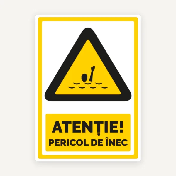 Indicator pentru atentie pericol de inec