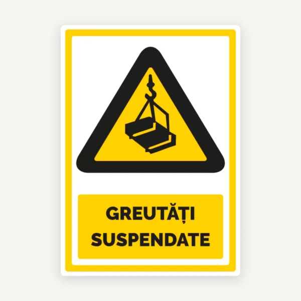 Indicator pentru avertizare greutati suspendate