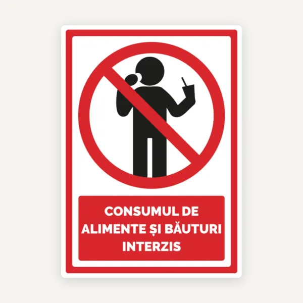 Indicator pentru consumul de alimente si bauturi interzis