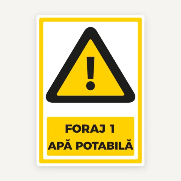 Indicator pentru foraj 1 apa potabila