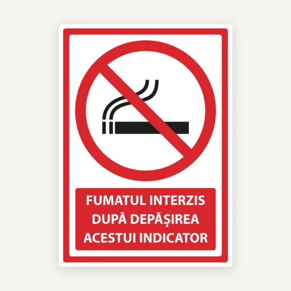 Indicator pentru fumatul interzis dupa depasirea acestui indicator