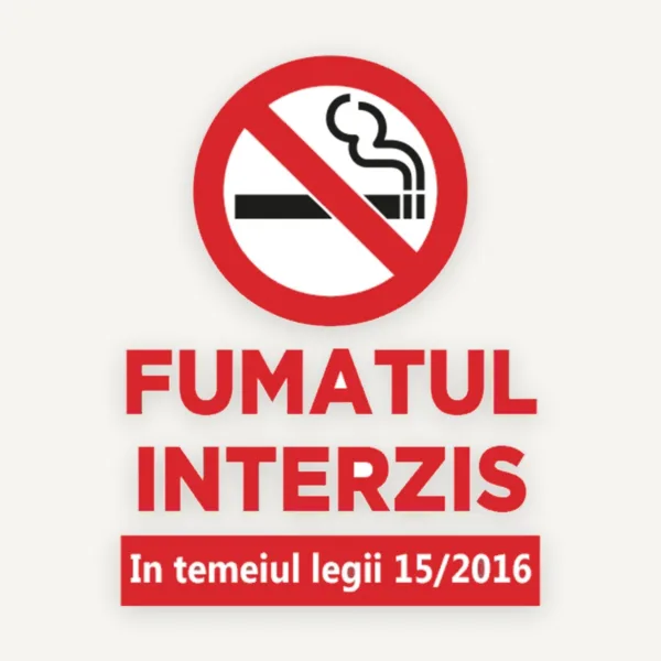 Indicator pentru fumatul interzis in temeiul legii 15/2016
