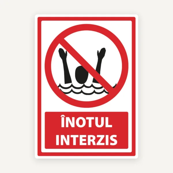 Indicator pentru inotul interzis