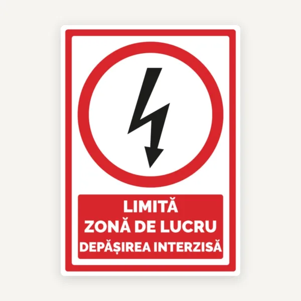 Indicator pentru limita zona de lucru depasirea interzisa