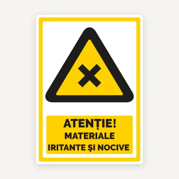 Indicator pentru materiale iritante si nocive