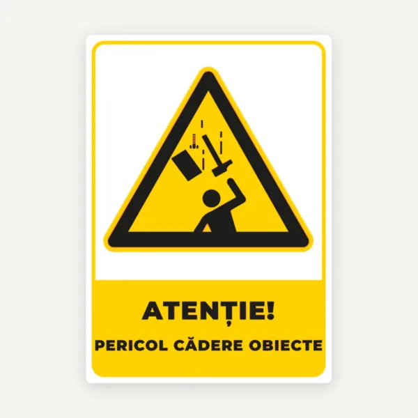 Indicator pentru pericol cadere obiecte