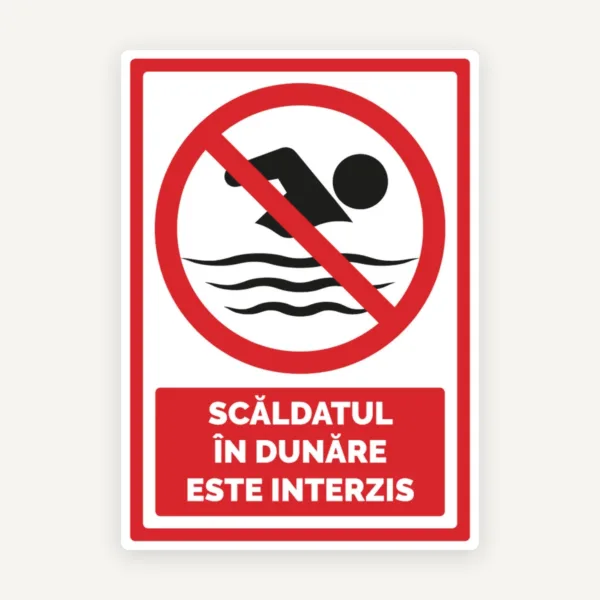Indicator pentru scaldatul in dunare este interzis