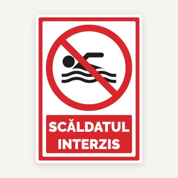 Indicator pentru scaldatul interzis