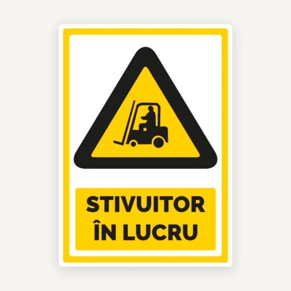 Indicator pentru stivuitor in lucru